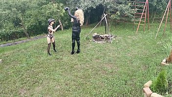 Preview 2 of Girls Six Ful Hd - training for blonde TV TS cunt by sexy goth domina pt1 HD