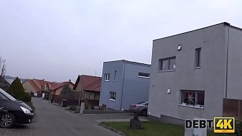 Preview 1 of Bi Devot - DEBT4k. Die arbeitslose Br&uuml_nette hat Schulden,  deshalb zieht sie sich aus