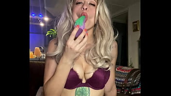 Preview 1 of Solo Chubby Feet - bad dragon t. dildo licks