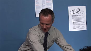 Preview 1 of Hot European Ass Fuck - A conflict between busty twin secretaries resolved by two guys and their dicks