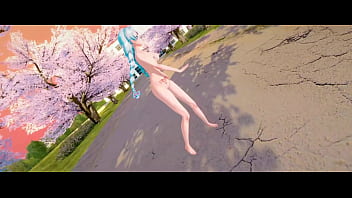 Preview 3 of High Pussy Bone - Kiana Kaslana Hentai Nude Dance Outside Honkai Impact MMD 3D Blue Hair (CLIP)