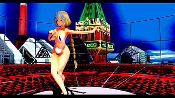 Preview 4 of Three Cocks In Pussy - anime girl with open pussy dancing and singing
