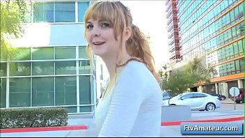 Preview 3 of Getting Upskirt Wives First - Sexy blonde teen amateur Alyssa flash her big natural boobs in a diner