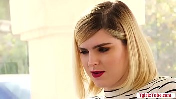 Preview 2 of Shemales Schwarz - Teen TS Ella rides some strangers cock