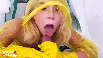 Preview 2 of Ngetot Memek Gendut - Teen Blowjob Dick Stranger and Hard Rough Sex Outdoor in the Tent
