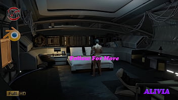 Preview 1 of Cum Share Mmf - Miranda Lawson Standing Anal (mass Effect)