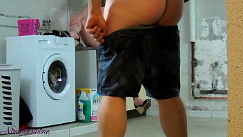 Preview 2 of Crossdressing Slut - A big ass French Milf gets fuck by her gardener in her basement!