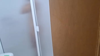 Preview 1 of Java Sex Full Japan - I masturbate watching my stepsister shower,  she discovers me and gets hot with my cock