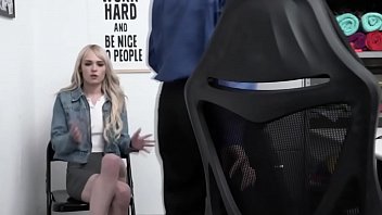 Preview 1 of Stepmom Steals - Small tits blonde teen is begging for merci while being fucked hard.