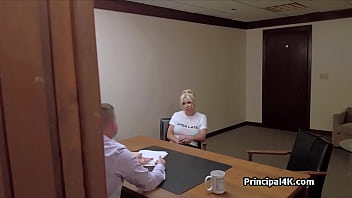 Preview 2 of Eva Mstx - Bikini milf blows head teacher at his office