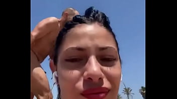 Preview 2 of Mom Sex Tape Secret - Big Dick Flash to She Likes on the Beach