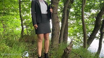 Preview 1 of Fuckinf Hd - secretary roughly used outdoors in woods