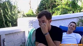 Preview 1 of Jade Aspen And Cherry Hilson - Twinks practice ass plowing after sucking each other outside