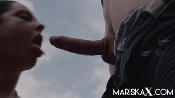 Preview 2 of Leah Gutti Massage Porn - MARISKAX Mariska screws her friends boyfriend outdoors