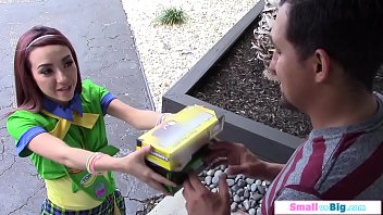 Preview 1 of Two Girls Fighting Xxxxxxx - Big guy fucking a petite cookie seller