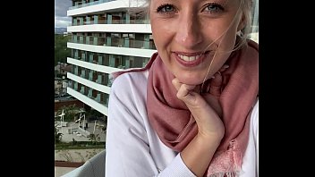 Preview 1 of Bffs A Gym - I fingered myself to orgasm on a public hotel balcony in Mallorca!