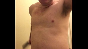 Preview 3 of Bus Stop Whores Lana - dude 2020 self spanking video 9 (poor guy cries,  druels on himself,  and has to hug a pillow for comfort after the spanking)