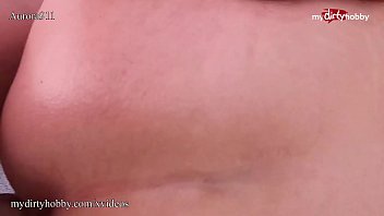 Preview 2 of Skinny Young Blonde Nude - - German MILF takes a cumshot on her big ass after a POV doggy