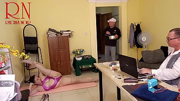 Preview 4 of Bary Hot X - Yoga time in the office. Regina Noir Scene 5