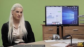 Preview 2 of One Girl Teacher Fuck Two Boys - LOAN4K. Die arme und wundersch&ouml_ne Verk&auml_uferin hat wilden Sex mit Fremden
