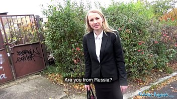Preview 1 of Beverly Paige Creampie - Public Agent Cute Blonde Russian babe fucked through tights at roadside