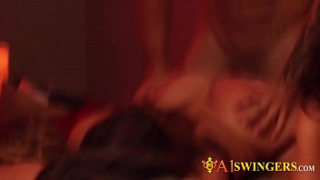 Preview 4 of Big Boobs Tits Upside Down - This wild swinger reunion ended up in a crazy and messy orgy in the Red Room.