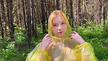 Preview 1 of Download Fuck Sister - b. in pvc raincoat sucks an swallow dick