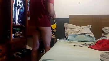 Preview 4 of European Hot Milf Fucks - I&#039_m folding and putting away my clean clothes,  doing it without my pants on,  hoping someone catches me leaning against the bed.