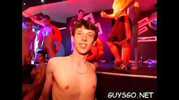 Preview 3 of Flashes To Pizza Delivery Guy - Fellows fuck and spray every other