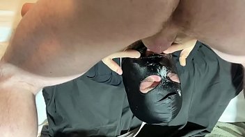 Preview 2 of All Fours Handjob - Married alpha owns his fag cocksucker&#039_s sloppy throat again this week