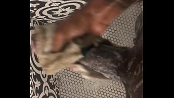 Preview 2 of Brazzers Girl Fucks Girl A Dog - Shower stroke