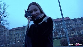 Preview 1 of Spreadeagled On Bed - GERMAN SCOUT - ROUGH ANAL BY PERFECT FITNESS MODEL AT REAL STREET PICKUP CASTING
