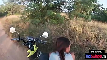 Preview 4 of Sexxxxey Filim - Real amateur Thailand couple outdoor blowjob
