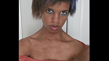 Preview 1 of Xvideo Armpit - Makeup Tutorial Trans Femboy Sissy  Plays with her Busty Titties. Transgender content creator slut gets dirty.