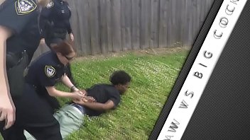 Preview 1 of Nicole Fuk Movi - Big titty MILF cop is getting her ass pounded by a big black dick!