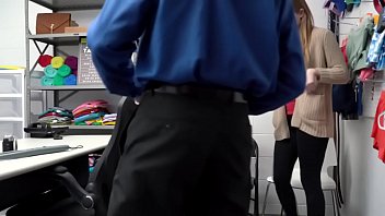 Preview 1 of Old Daddys Big Cock Sex - Kinky shopliter teen is getting fucked in front of her big titty stepmother.