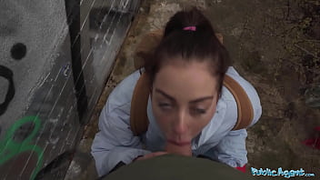 Preview 2 of High Show - Public Agent She takes his big cock down to the balls after losing a simple game