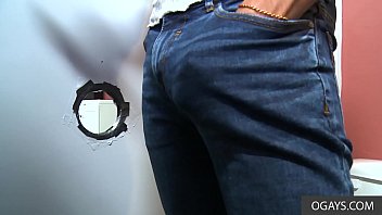 Preview 1 of Jaki Nelson - Bareback Gay Gloryhole Fuck - Jessie Colter,  Adrian Suarez