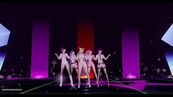 Preview 3 of Mom Yosa - [MMD] CHUNG HA - Snapping Hot Kpop Striptease Ahri Akali Kaisa Evelynn Seraphine KDA 4K 60FPS League of Legends Uncensored Carton Hentai
