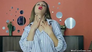 Preview 2 of Cumed Pussy - Brunette camgirl shirt