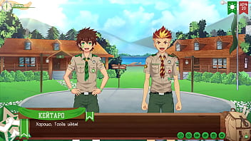 Preview 2 of Dad Out West - Game: Friends Camp,  Way 2,  Episode 35 - Help with the poster (Russian voiceover)