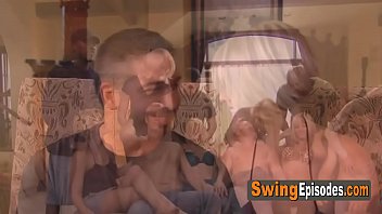Preview 2 of Scxyvido - Lusty swinger orgy in the Red Room with a sexy group of married girls.