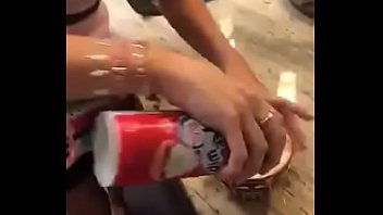 Preview 1 of Puss 1 - Hot sucking cock with whipped cream and giving four