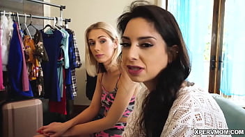 Preview 2 of Pakistani Big Sex Hd - Perverted foster step mom Trinity St Clair and horny super hot foster Sky Pierce sucking Alex Jett&#039_s cock and balls until he cumes in his mouth