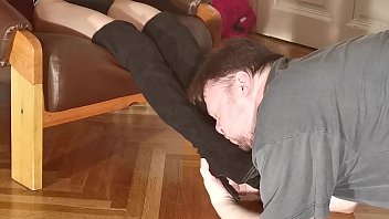 Preview 1 of Pornnovie - Boot socks &amp_ feet sniffing for my dominant mistress pt1 HD