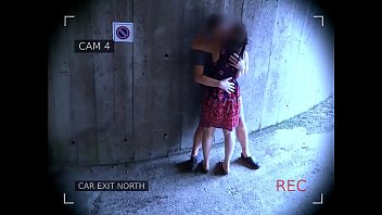 Preview 1 of So Much Faking - Young couple fucks in front of the garage exit and is caught by the surveillance camera