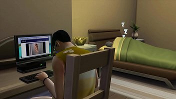 Preview 2 of 1 Class Thai - step Son Fucks Mom After Masturbating In Front Of The Computer