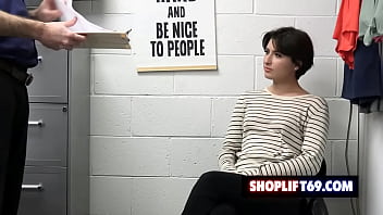 Preview 1 of Stepmom Wonts To Help - Short hair teen Angeline Red getting fucked hard as a punishment for stealing at the store