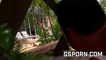 Preview 1 of Colombiana Big Ass Mom - Cuckold watch his girlfrien fucking in sexy lingerie