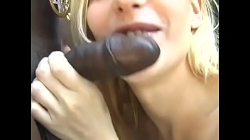 Preview 4 of Team Skeel Com - Ebbony bovine-looking muscle man allows blonde chick Celestia Star to show some French tricks with his big pecker